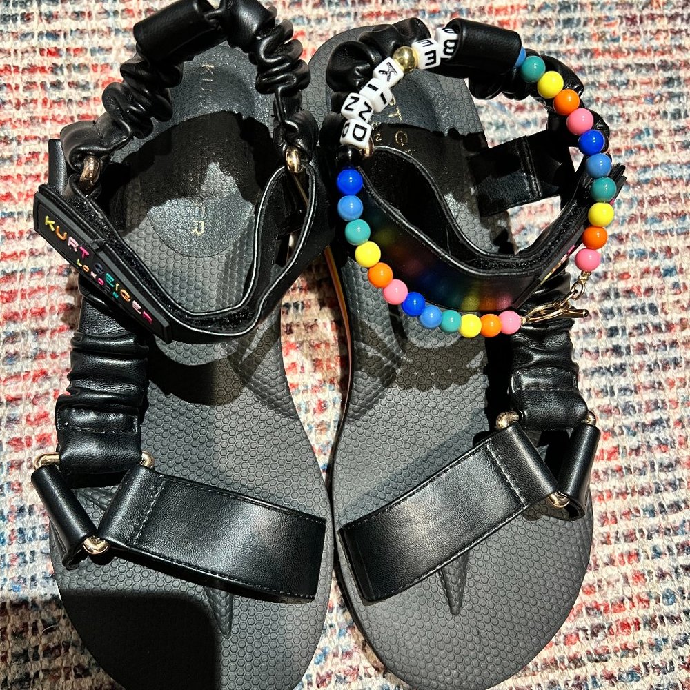 kurt geiger women's size 8 : Summer Sandal (Black)